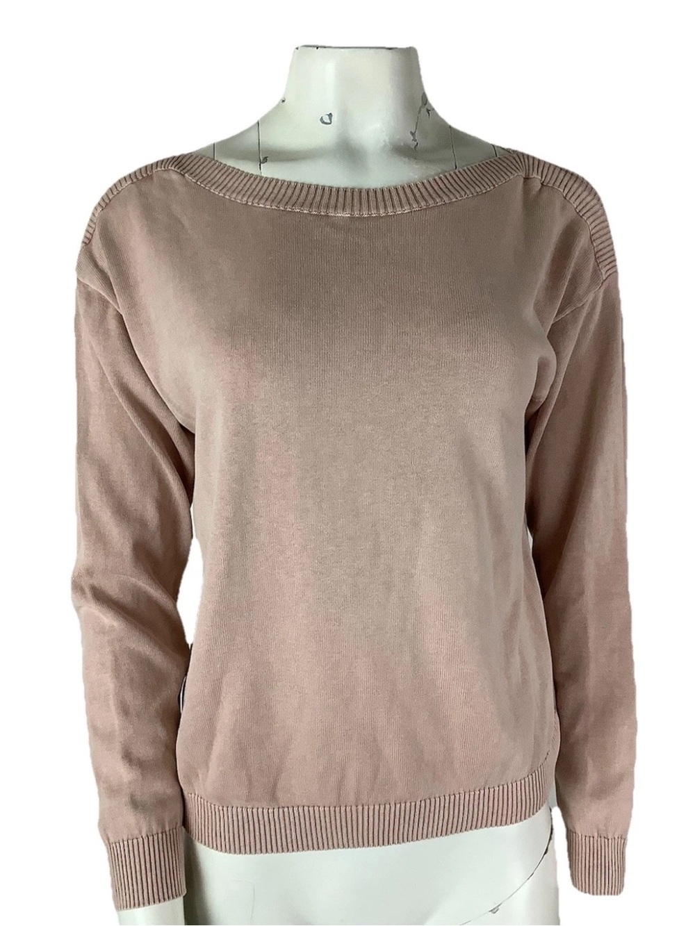 Barefoot Dreams Sz XS 100% Cotton Soft Feel Sunbleached Boatneck Pullover Top